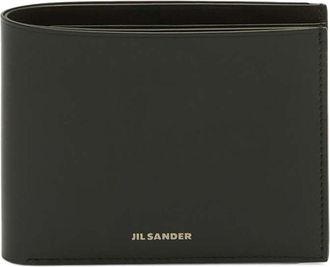 Jil Sander Black Compact Calf Leather Wallet