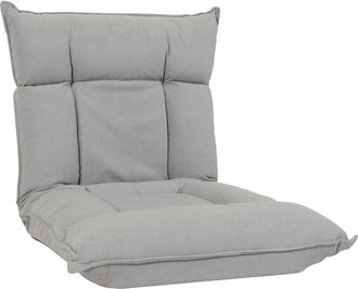 Hhg Nunca Usado] Sill&oacute;n De Suelo Hhg 909, Sill&oacute;n Reclinable Coj&iacute;n De Suelo Sof&aacute; Plegable 6 Posiciones Reclinable, Estructura Robusta Terciopelo, Gris Clar