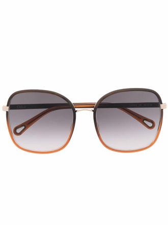 Chlo&eacute; Occhiali da sole oversize - Nero