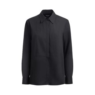 Dondup Shirts, female, Black, Size: M Camicia Regular in Popeline