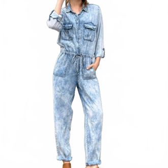 BILLY T Wake Me Up Jumpsuit In Acid Blue