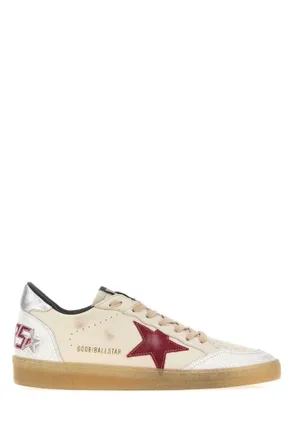 Golden Goose Beige Logo Ball Star Sneakers