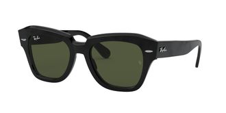 Ray-Ban Womens State Street Dark lenses, Negro/Verde, 49
