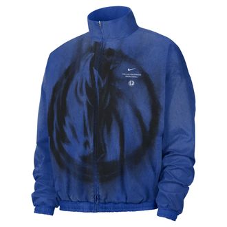 Nike Dallas Mavericks Nike Mens Standard Issue Woven Basketball Jacket in Blue | II6030-480