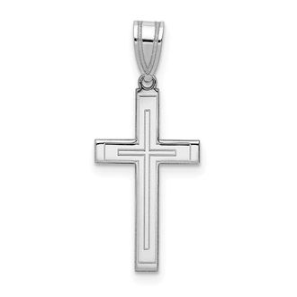 Diamond2Deal 14k White Gold Cross Pendant