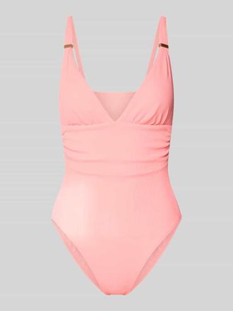Barts Badeanzug mit Feinripp Modell Cimazy Plunge in Pink, Gr&ouml;&szlig;e 36
