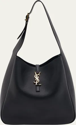 Saint Laurent Le 5 A 7 Large Shoulder Bucket Bag in Smooth Leather