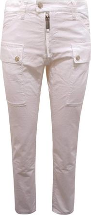 Dsquared2 Italiaans Gemaakt Stijlvolle Pantalone Broek - Heren - Vrijetijds broeken - Wit - XS - Broeken