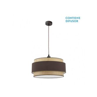 Fabrilamp Colgante Kandy 3xe27 Natural/marron Regx60x60 Cm