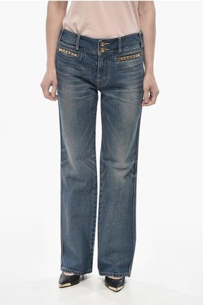 Celine Straight-Leg Jeans With Chain Detail 22cm size 30