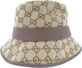 Gucci Pre-owned Accessories, male, Beige, Size: ONE SIZE Pre-owned Hat