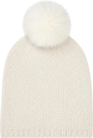 Max Mara Nazione Muts - Dames - Hoeden - Beige - ONE Size - Kasjmier - Accessoires