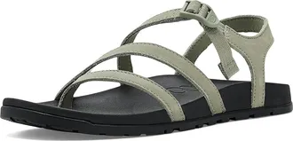 Chaco Lowdown Strappy Womens Sandals White Sage : 11 B - Medium, Leather