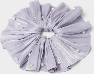Simons Womens Pearly sheer fabric XXL scrunchie