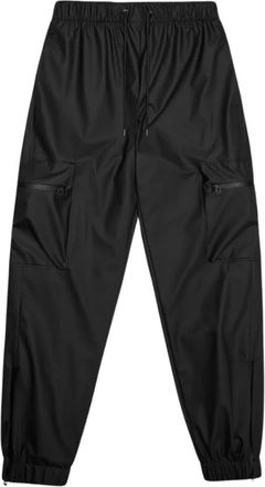 Rains Waterdichte Cargo Broek met Elastische Tailleband - Heren - Sweatpants - Zwart - L - Polyester - Broeken