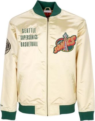 Mitchell & Ness NBA Team OG 2.0 Lichtgewicht Satijnen Jas - Heren - Bomber jackets - Geel - XL - Satijn - Jassen
