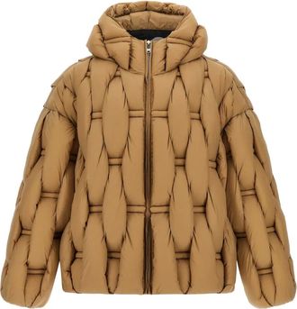 RAXXY 3D braided puffer down jacket - Neutrals