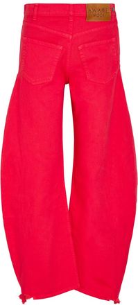A.W.A.K.E Mode Mirrored Effect Barrel-leg Denim Jeans - Red - 42 (UK14 / L)