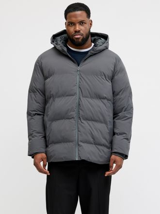 Jack & Jones Plus Size Steppjacke JJKAITO PUFFER JACKET PLS, Herren, Gr. 4XL, asphalt, Web, Obermaterial: 100% Polyester, JACK & JONES PLUSSIZE, bedruckt, regular fit normal