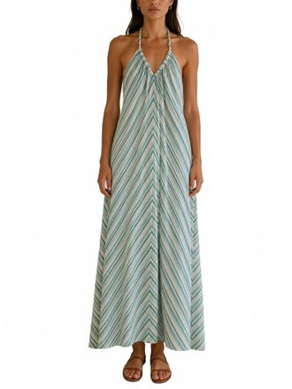 Xirena Womens Maggie Dress In Blue Moss Stripe