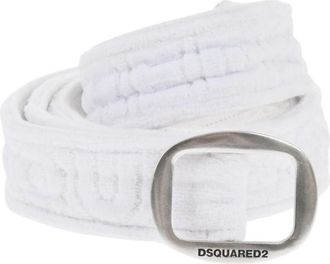 Dsquared2 White Twin Beach Solid Adjustable Belt
