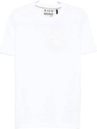 John Richmond T-Shirts, male, White, Size: XL Silkom T-Shirt