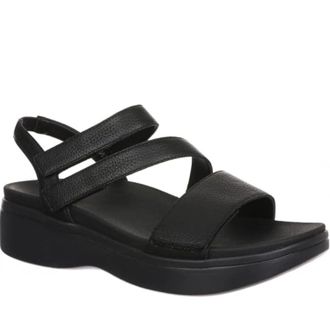 Vionic Sophia J3172L1001 Sandals Womens Black Wedge Heel Slingback RHS9552