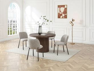 Vente-Unique Tavolo da pranzo allungabile da 4 a 12 persone in MDF Marrone naturale scuro - SIDRINA