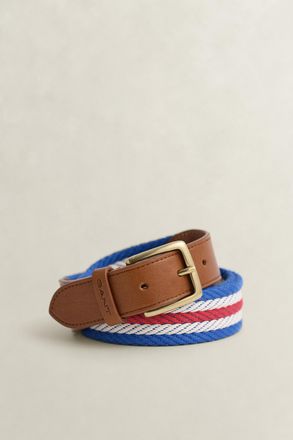 GANT Men Striped Webbing Belt (115/46) RUBY RED