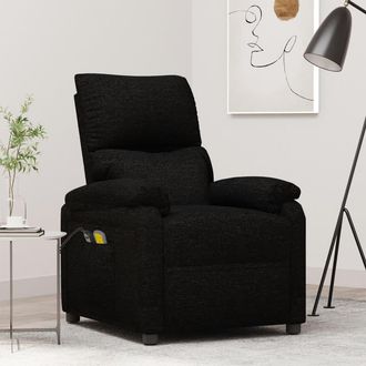 vidaXL Sill&oacute;n De Masaje El&eacute;ctrico Tela Negro Vidaxl