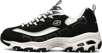 Skechers (WMNS) Skechers D Lites 1.0 Low Chunky Shoes Black 149463-BKW
