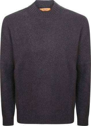 Drumohr Merino Tubular Brushed Wool Crewneck Sweater