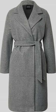 Vero Moda Relaxed Fit Mantel mit Bindeg&uuml;rtel Modell FORTUNEAYA in Mittelgrau Melange, Gr&ouml;&szlig;e XL