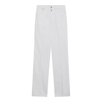 Christophe Lemaire Straight Jeans, female, White, Size: XS High Waisted Straight Pants