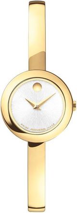 Movado Museum Round Bangle Watch, 21.50mm X 7.45mm in Gold at Nordstrom