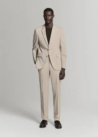 Mango Pantaloni completo Par&iacute;s super slim-fit beige - Uomo - 44 - MANGO MAN