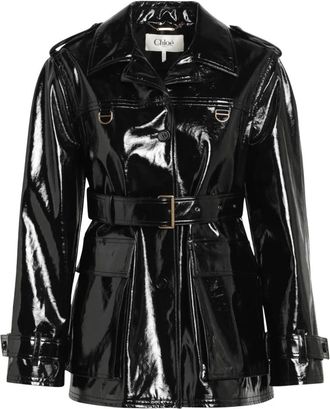 Chlo&eacute; Light Jackets, female, Black, M, Black Jacket Monopetto