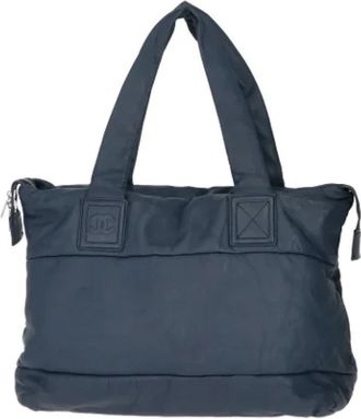 Chanel Pre-owned Leather chanel-bags - Dames - Vintage Schoudertas - Blauw - ONE Size - Vintage