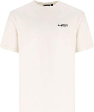 Napapijri Hombre, Camisetas, Blanco, Talla: L