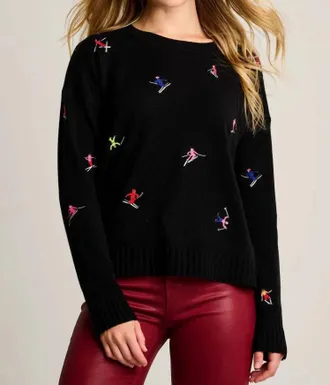 Lisa Todd Hit The Slopes Long Sleeve Sweater In Black
