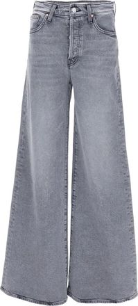 Mother Wide Jeans, female, Gray, W27, The Ditcher Roller Sneak Jeans
