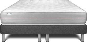 VITALIT Vitalit - Base Tapizada Gris + Colch&oacute;n Con Espuma Viscoel&aacute;stica 2x100x200