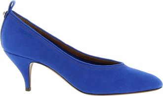 Versace Tina Pump - Dames - Pumps - Blauw - 39 EU - Katoen - Schoenen
