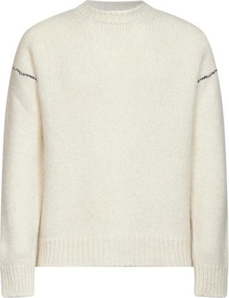 Roberto Collina Truien & Vesten, Heren, Wit, XL, Girocollo ML Comfort Fit