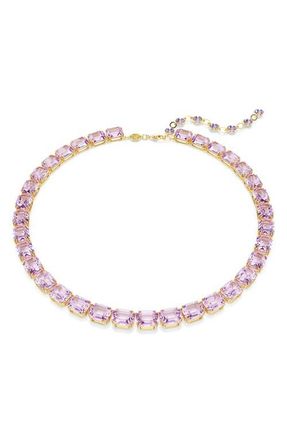 Swarovski Millenia Crystal Tennis Necklace in Purple at Nordstrom