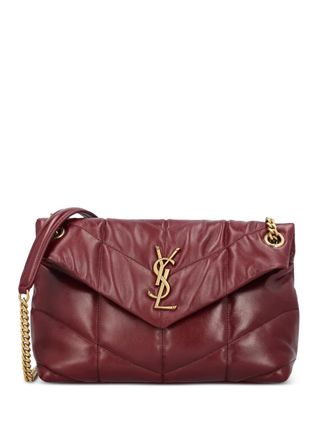 Saint Laurent small quilted puffer shoulder bag - women - Calf Leather/Cotton - One Size - Red