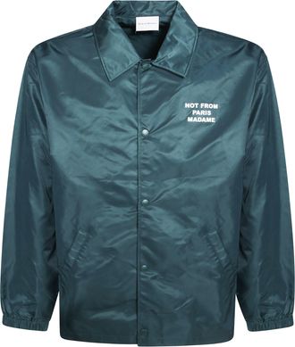 Dr&ocirc;le de Monsieur Blue Nylon Giacca Con Scritta Jacket
