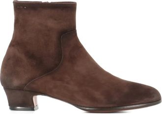 Alexander Hotto 35mm suede ankle boots - women - Suede/Leather/Leather - 37.5 - Brown