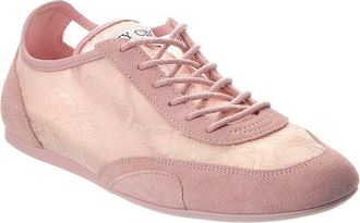 Jimmy Choo London Sunny Lace & Leather Sneaker