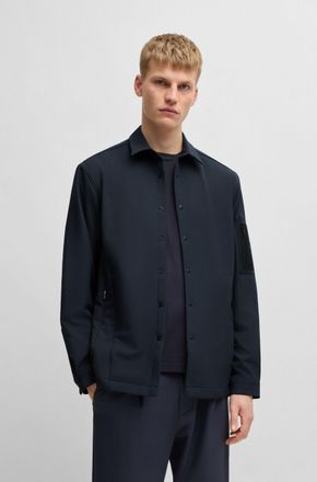 Boss Green by Hugo Boss Langarmhemd BOSS GREEN B EXPEDIT L, Herren, Gr. XXL, N-Gr, blau (dunkelblau402), Web, Obermaterial: 100% Polyester, unifarben, relaxed fit, Hemden Lan